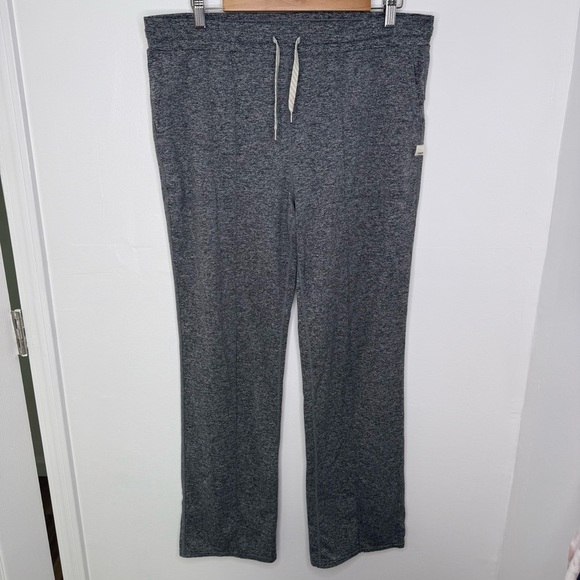 VUORI Heather Gray Halo Essential Wide Leg Dream Knit Pants - Picture 2 of 6